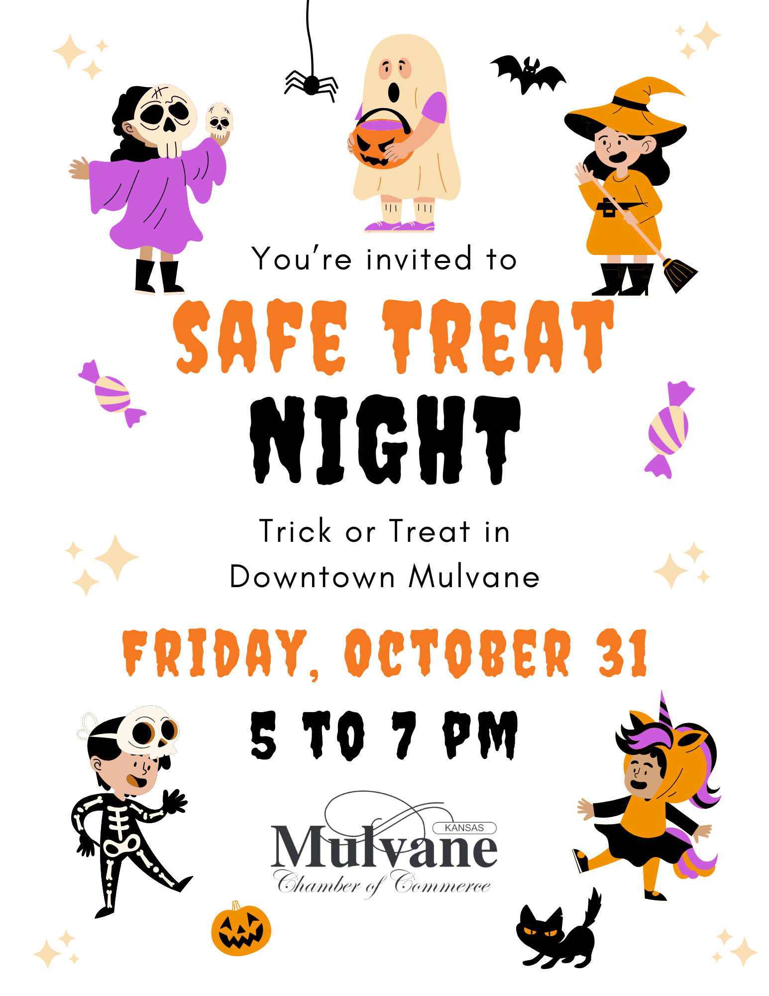 Safe Treat Night 2025 (1) Mulvane Kansas 4th of July Celebration Poster